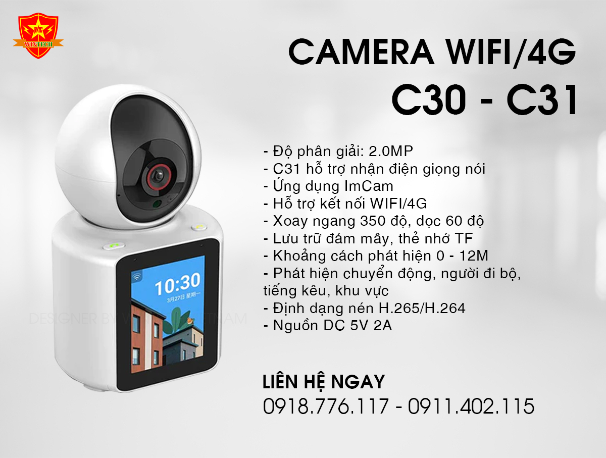 Camera Smart Wifi/4G C31