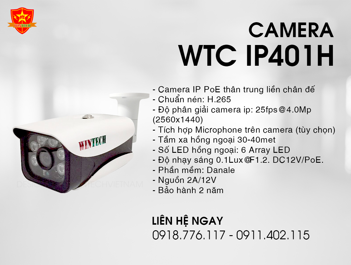 CAMERA AHD WTC -T401H - 2.0MP